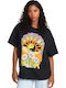 Women's Summer Blouse Short Sleeve RVB/ BLACK