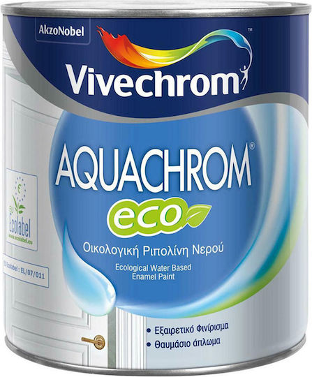 Vivechrom Ριπολίνη Οικολογική Διαλύτου Aquachrom Eco 0.75lt Λευκό Γυαλιστερό