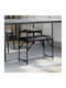 Dining Room Metallic Bench Black 62x32x45cm