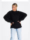 Figl Damen Langarm Pullover Schwarz