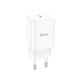 Hoco Charger Without Cable with USB-C Port 20W Power Delivery Whites (N27)