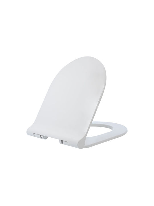 Estia Plastic Soft Close Toilet Seat White 42cm