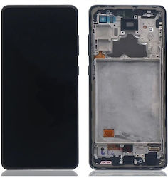 Οθόνη Oled με Πλαίσιο για Galaxy A72 (Μαύρο)
