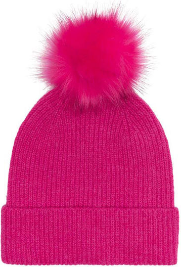 Pom Pom Beanie Unisex Căciulă Tricotat în culoarea Fuchsia
