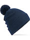 Beanie Unisex Beanie Gestrickt in Marineblau Farbe