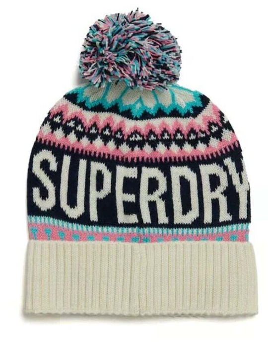 Superdry Fairisle Beanie Γυναικείος Σκούφος Πλεκτός