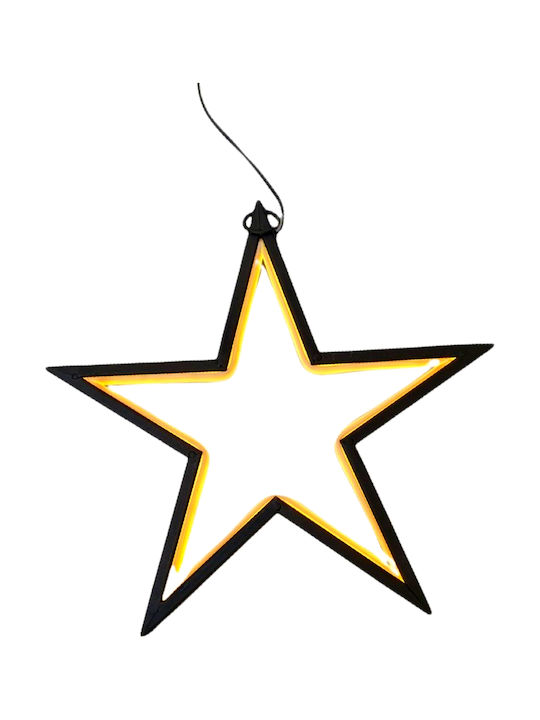 Original Plastic Christmas Decorative Star 32x35cm Black