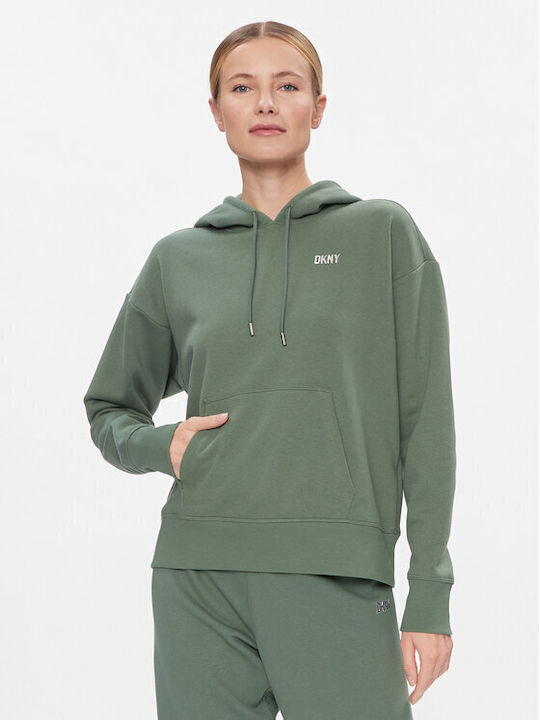 DKNY Women's Hooded Sweatshirt Green.