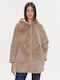Women's Short Fur Beige. MF3069