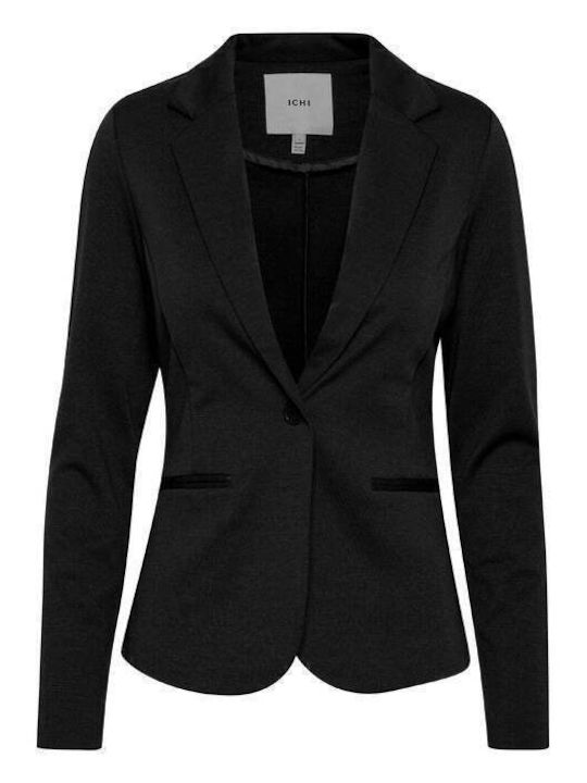 ICHI Lang Damen Blazer Schwarz