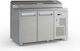 Inox Dobros Edelstahl Kühltisch Salat mit 2 Türen und Kühlaggregat L135xB70xH126cm