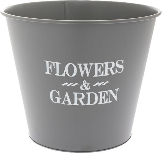 Iliadis Flower Garden Κασπώ Μεταλλικό Γκρι 30x30x25εκ.