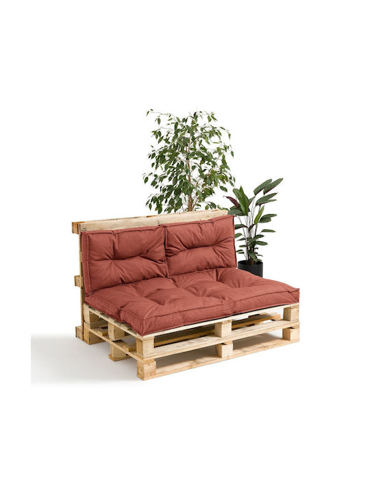 La Redoute Interieurs Waterproof Pallet Bench Cushion Red 120x80cm.