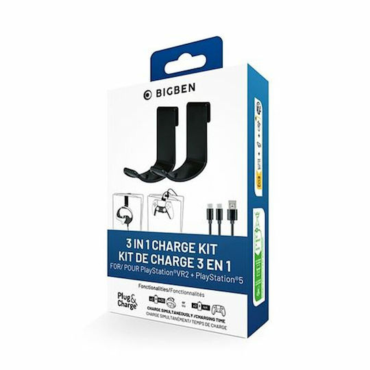Nacon Βάση για 2 χειριστήρια PS5 VR2 3 In 1 Charge Kit Μαύρη