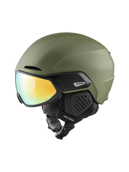 Alpina Alto Hi-eps Ski & Snowboard Helm in Grün...