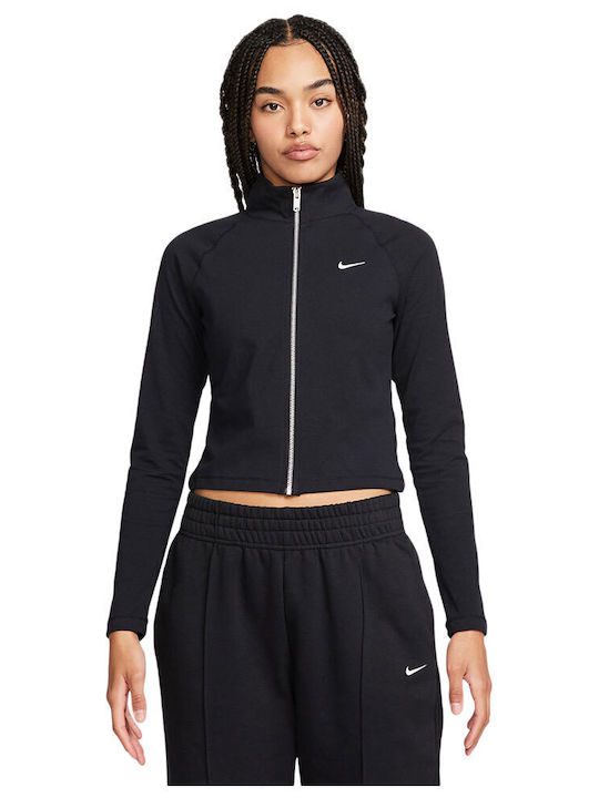 Dri-Fit Sportswear Damen Sweatshirt Kapuzen Schwarz