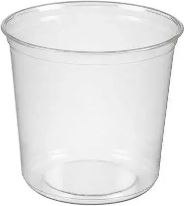 Ecocraft Disposable Plastic PET Tableware for Salads Transparent 25pcs