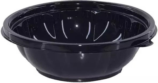 Ecocraft Disposable Plastic PET Tableware for Salads Black 100pcs