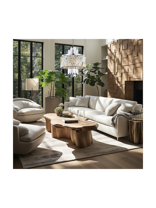 Eko Light Κρεμαστό Φωτιστικό Διάφανο για 6 Λαμπτήρες E14