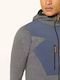 Puez 2 Dry Ανδρική Ζακέτα Fleece με Κουκούλα Γκρι