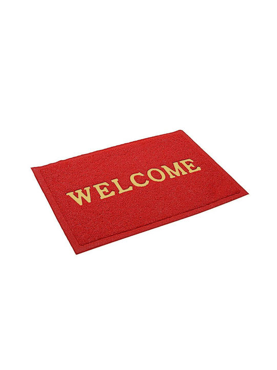 Entrance Mat Welcome Red 68x48cm