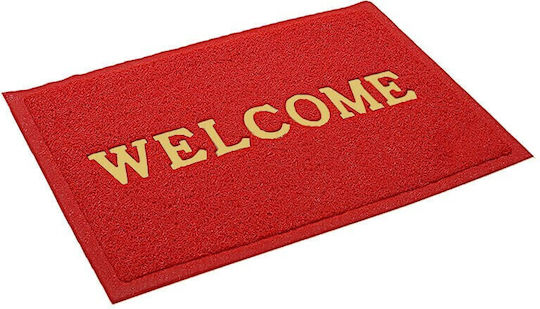 Doormat Welcome Red 68x48cm HTS00062 Red Doormat Welcome Red 68x48cm HTS00062 Red