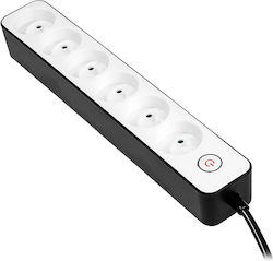 Bormann Bcr1013 Πολύπριζο 6 Θέσεων με Καλώδιο 1.5m