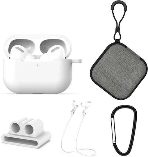 Sonique Case & Ear Hook Set in White color for Apple AirPods Pro