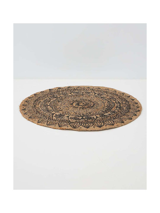 Pennie Rug Round Summer Wicker Colour: Gimlet Design 1