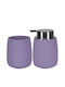 Kleine Wolke Eclipse Bathroom Accessory Set Ceramic Purple 2 Pieces