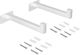 Emuca Heavy-Duty Metallic Corner Shelf White 22...