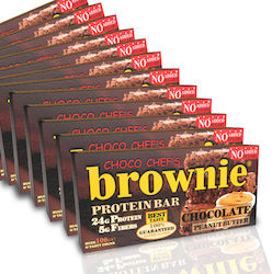 Fit & Shape Choco Chef's Brownie Μπάρες με 24gr Πρωτεΐνης & Γεύση Peanut Butter 12x100gr