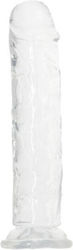 Clear Flavour Medium Dildo Cu ventuză Transparent 18.5cm