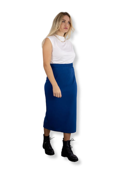 Voice Pencil Midi Skirt Blue 28204