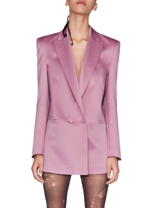 Aniye By Long Women's Double Breasted Blazer Pink