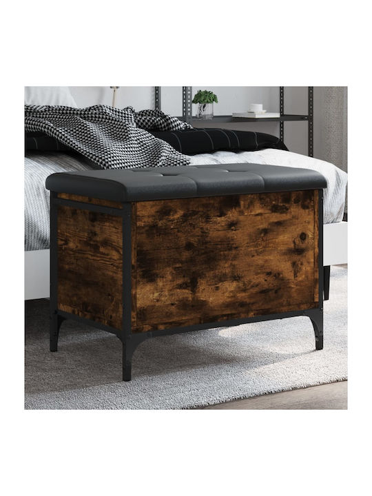 Mobilier de hol cu dulap pentru pantofi și bancă Smoked Oak 62x42x45buc