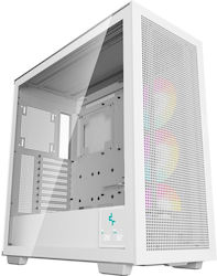 Deepcool Morpheus Gaming Full Tower Κουτί Υπολογιστή με Πλαϊνό Παράθυρο Λευκό