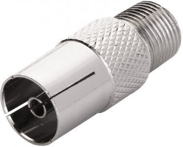 Econ E-006 Μετατροπέας F-Connector female σε Coaxial female Ασημί 1τμχ