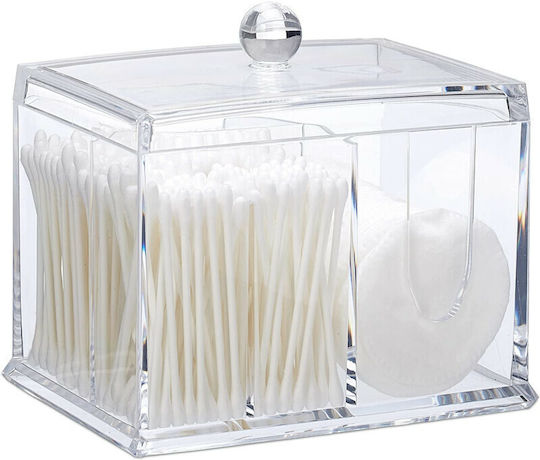 Relaxdays Tischbox für Baumwolle Transparent Relaxdays Tischbox für Baumwolle Transparent