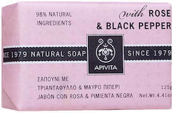 Apivita Rose & Black Pepper Soap Bar 125gr