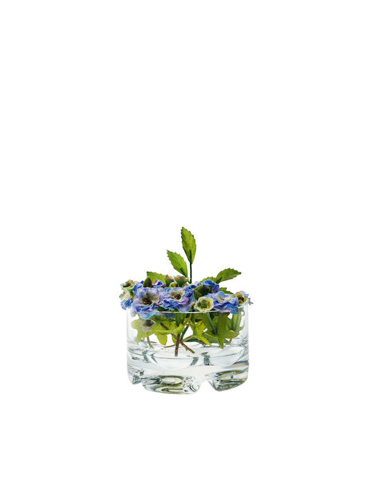 Ready Διακοσμητικό Βάζο Πλαστικό Διάφανο Φ9.5xΥ6.3cm