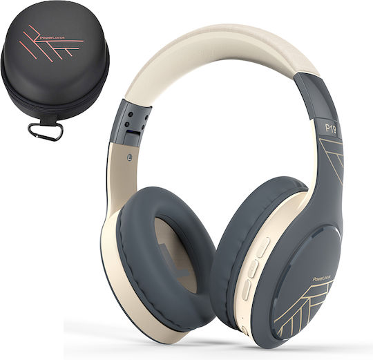 PowerLocus P19 Безжични / Жични Over Ear Слушалки с 60 часа Работа и Бързо Зареждане Asphalt Grey