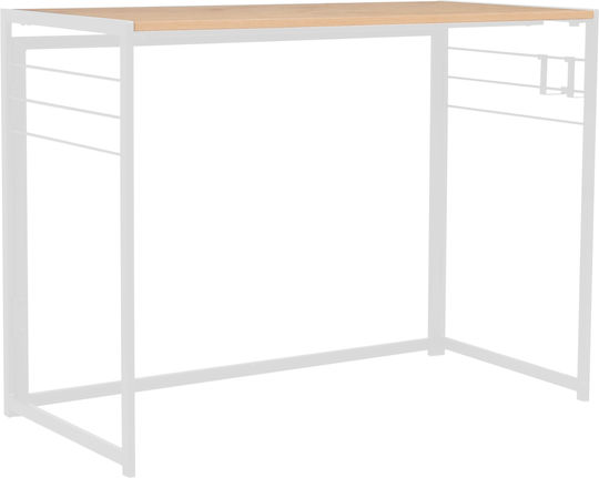 Birou Vitor Din Lemn Alb Cu Picioare Metalice 100x50x75cm