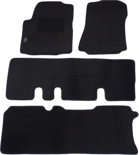 Autopataki Set of Front and Rear Mats 4pcs for Nissan Evalia 2009+ Black