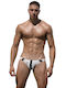 Marcuse Herren Slips White mit Mustern 1Packung