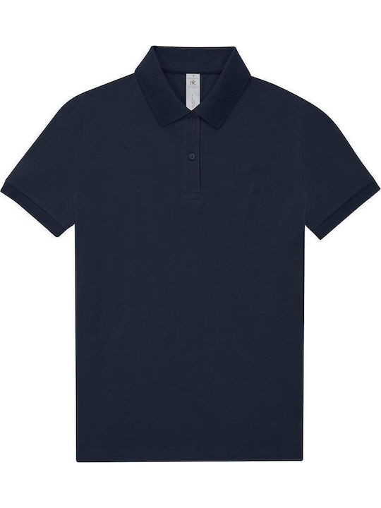 B&C Women's Promotional Polo T-Shirt Navy Pure