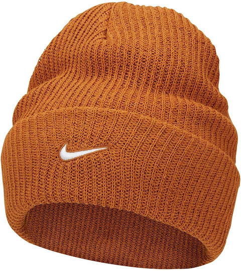 Sportswear Beanie Unisex Σκούφος Πλεκτός σε Καφέ χρώμα
