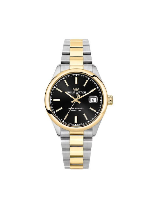 Philip Watch Watch Battery with Gold Metal Bracelet
