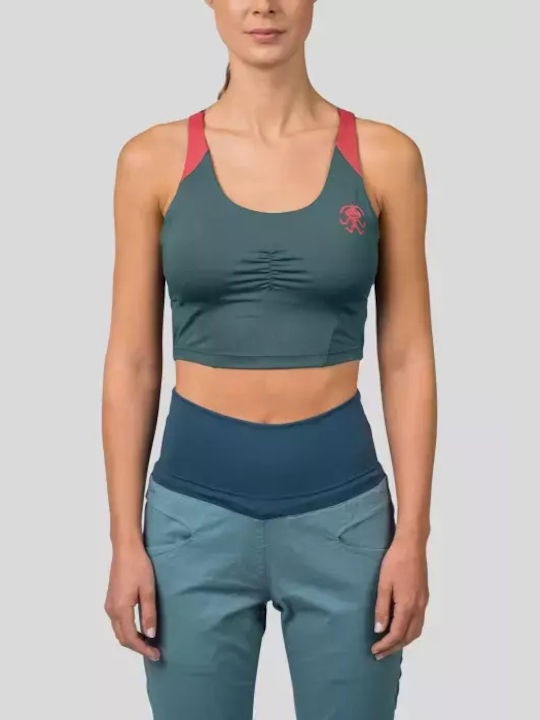 Rafiki Crop Top Sportiv pentru Femei fără Mâneci Verde