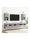 Wand Wohnzimmer Vitrine aus Spanplatte mit Glas & Beleuchtung Grey Sonoma 30.5x30x60cm